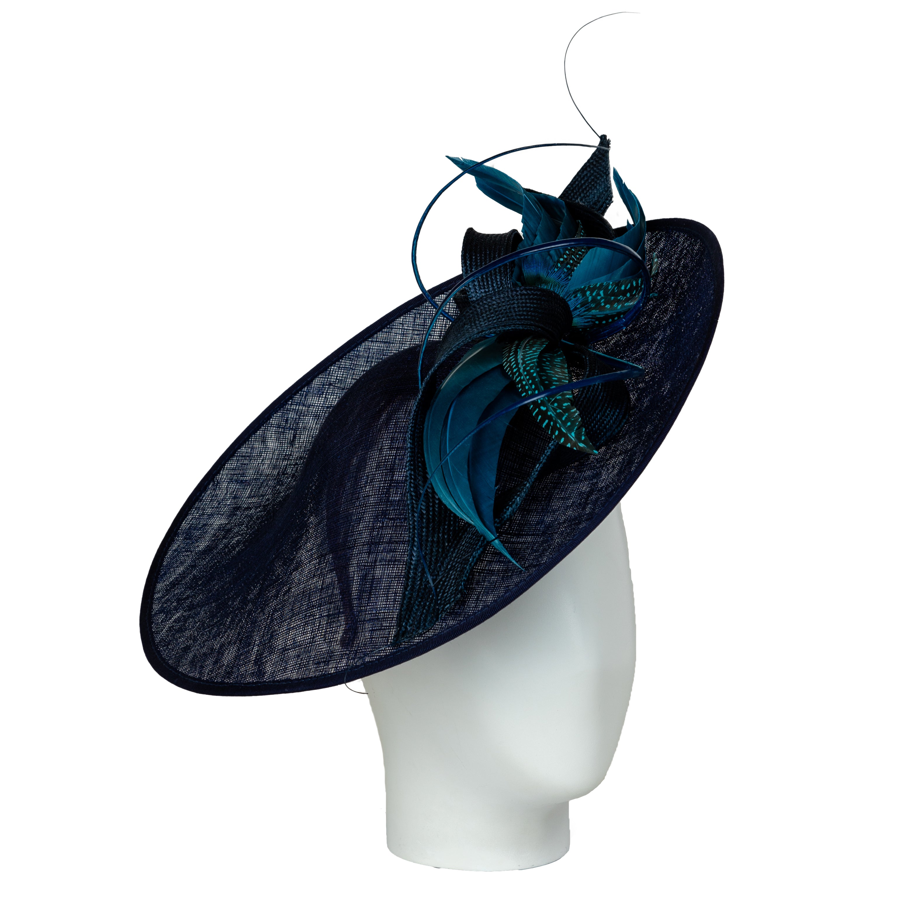 Casablanca Navy Ascot Hat | Navy Kentucky Derby Hat | Vivien 