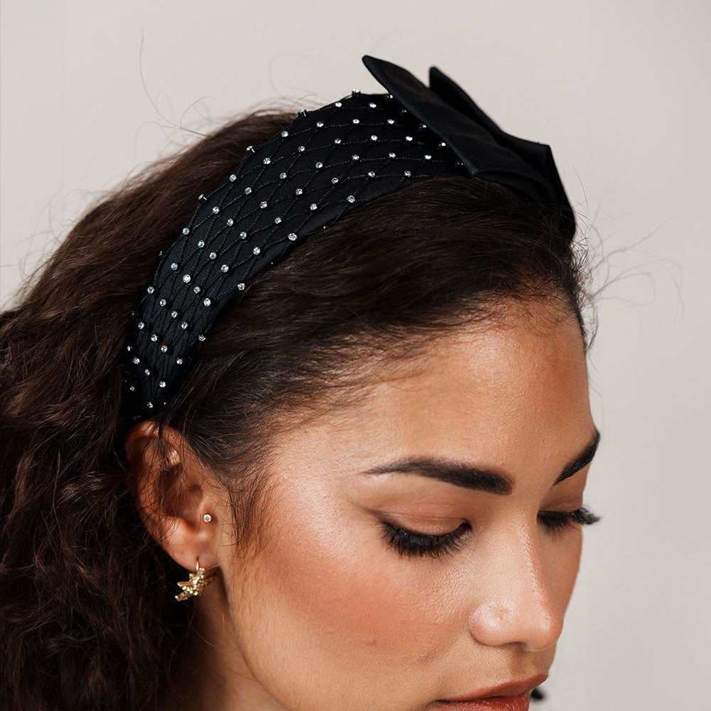 black designer headband