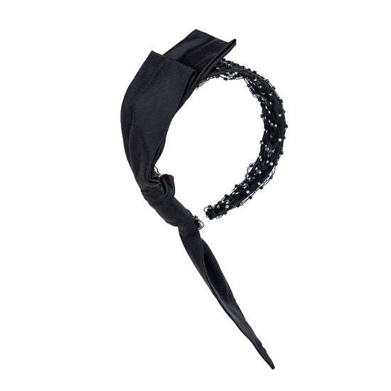 black designer headband