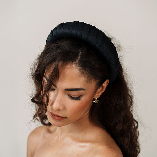 black silk headband