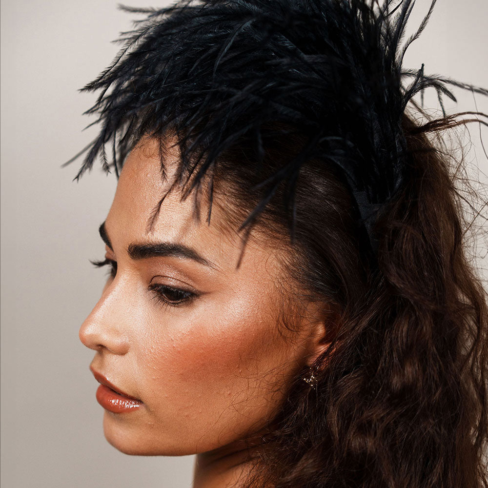 ostrich feather headdress