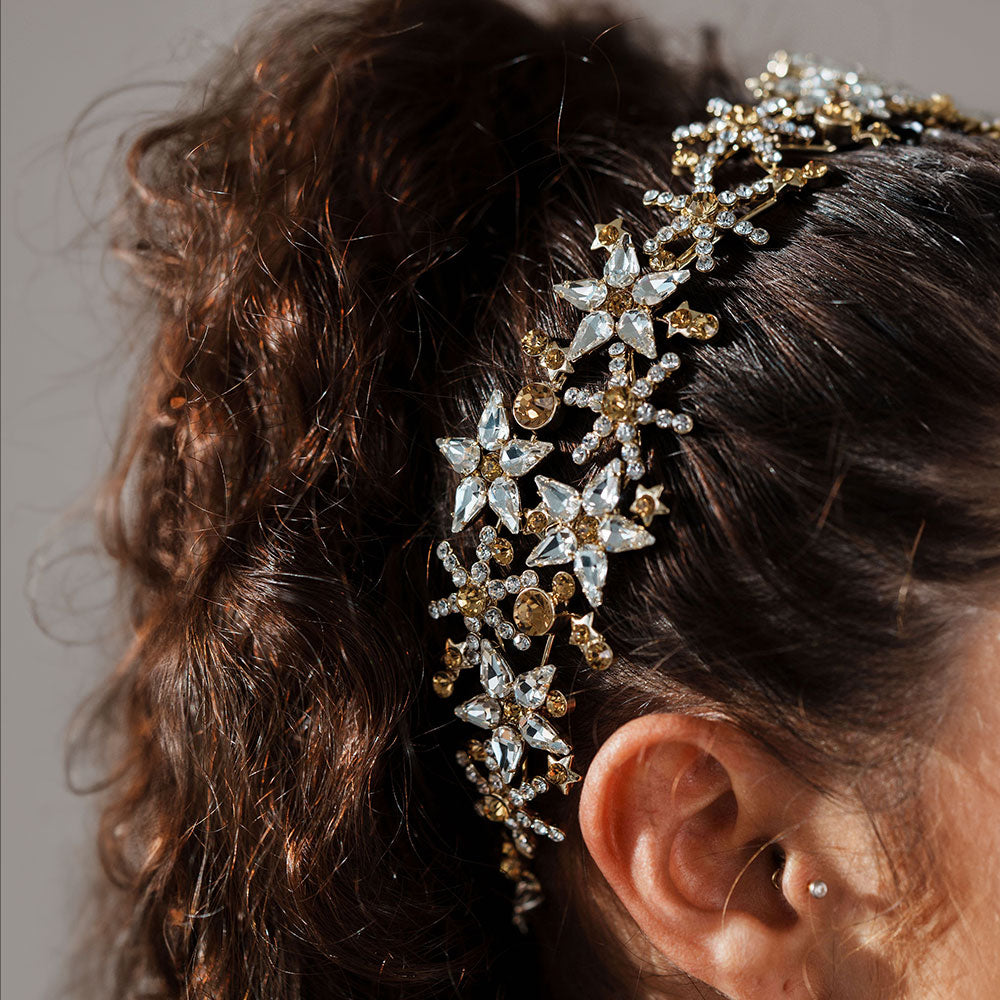 Gold halo headpiece