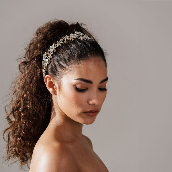 bridal halo crown