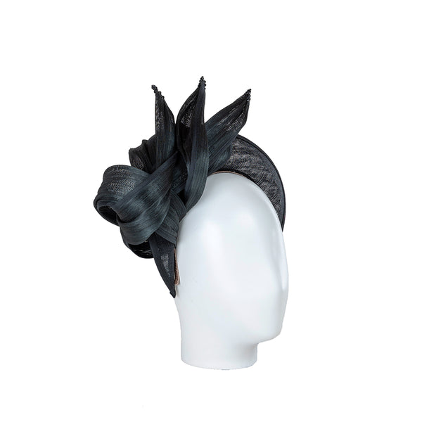 womens black funeral hat