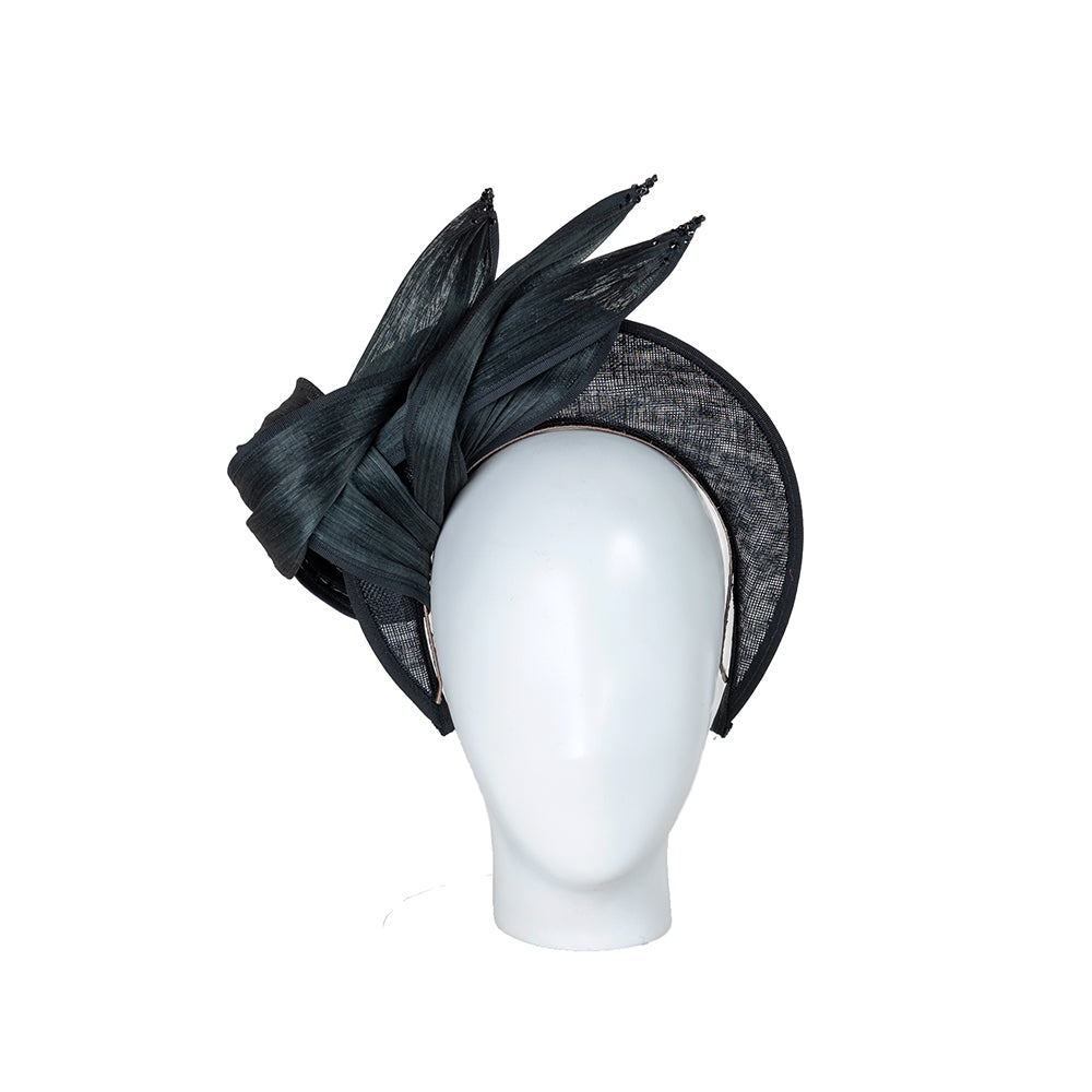 black funeral hats for women