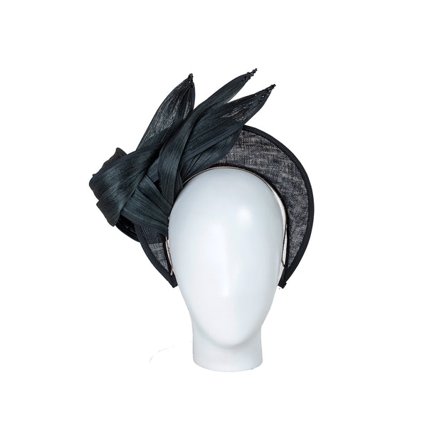 black funeral hats for women