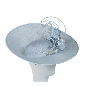 Wedding hats - wide-brimmed hat with decorative elements on a white background