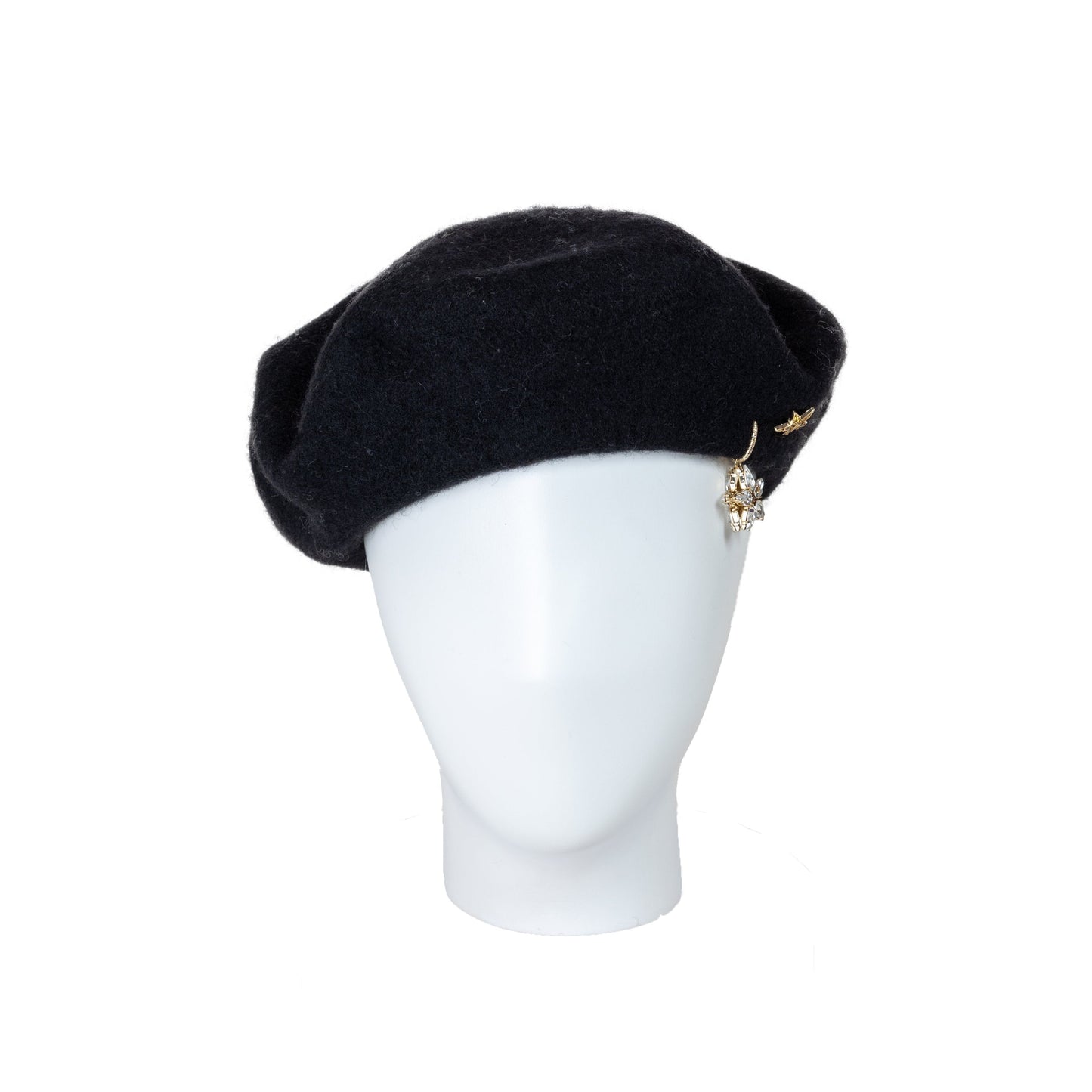 women's beret black