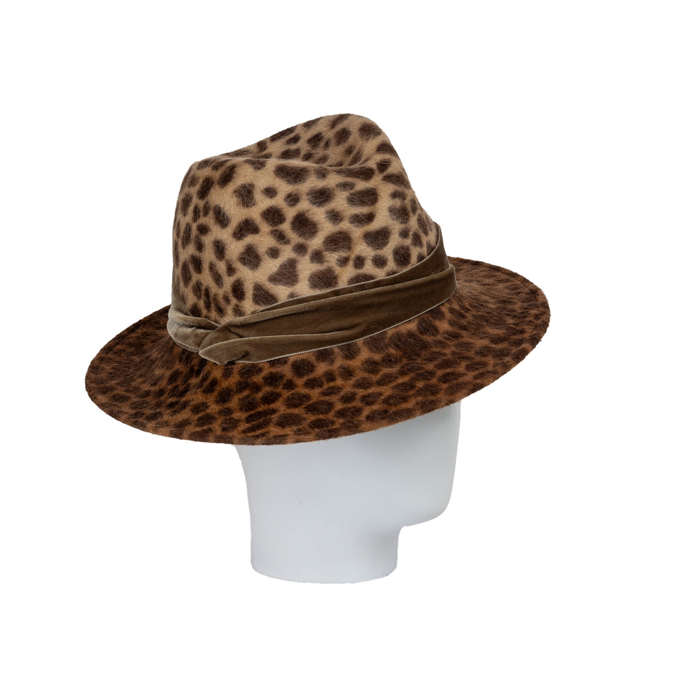 Leopard print trilby