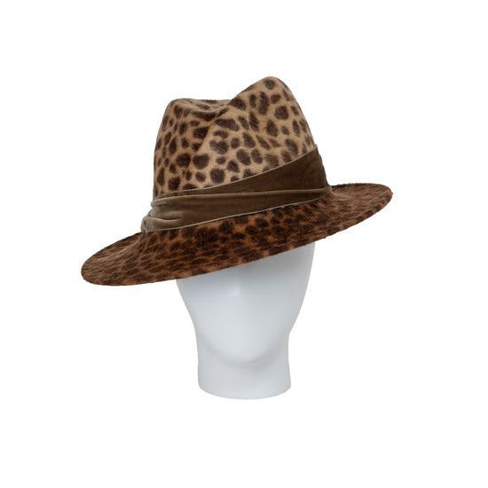 Leopard print trilby