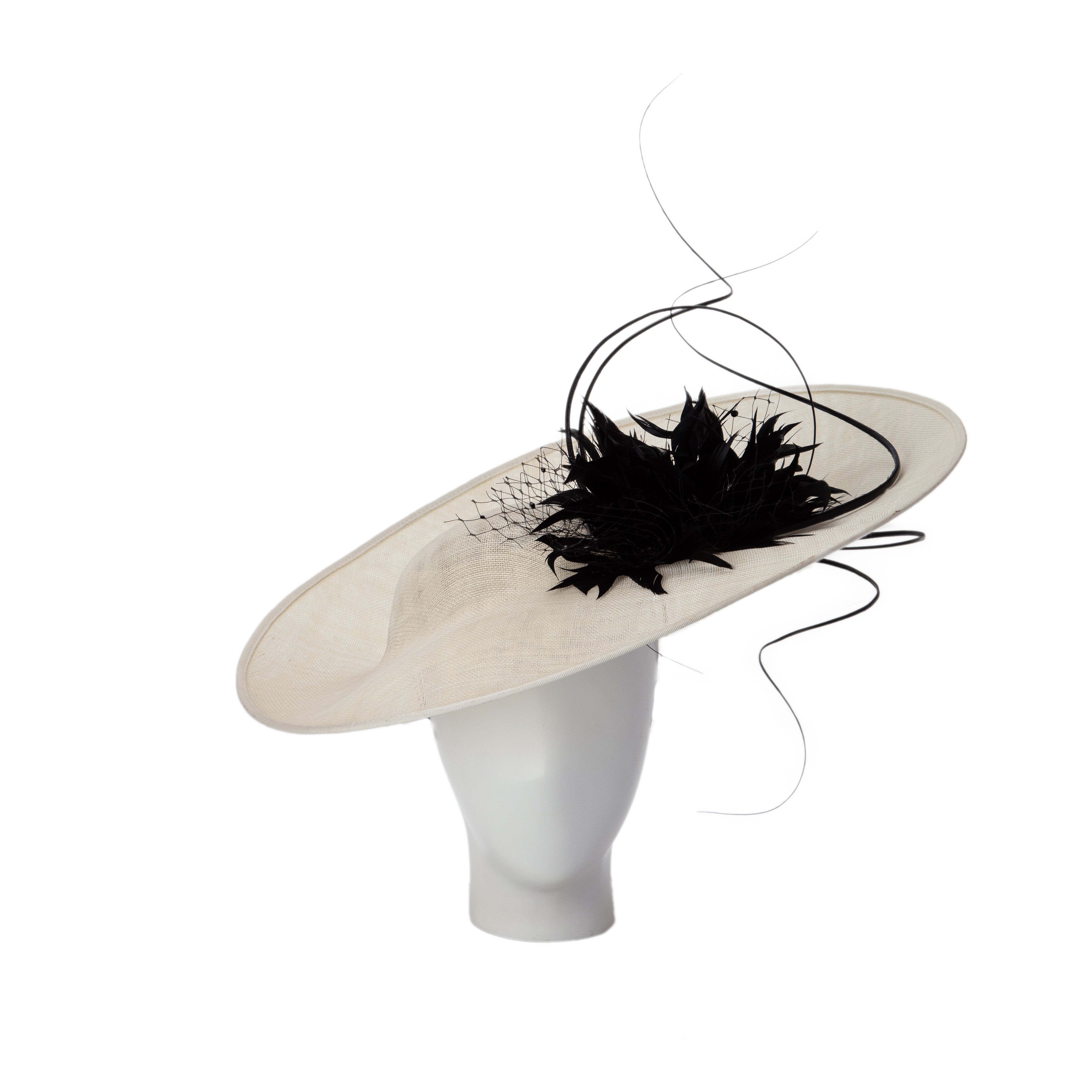 Oprah | White Wide Brim Hat | Designer Hat | Vivien Sheriff