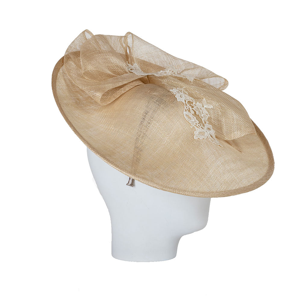 cream saucer fascinator