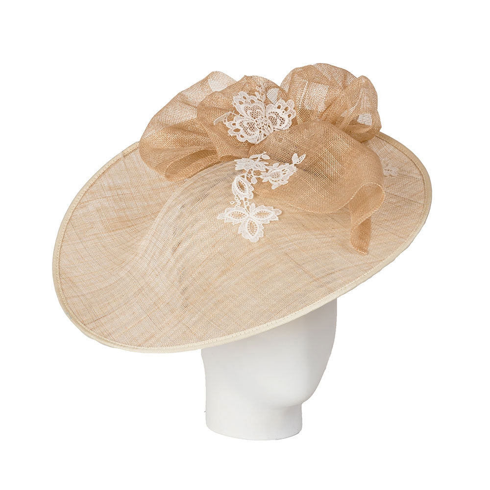 soft gold wedding guest hat