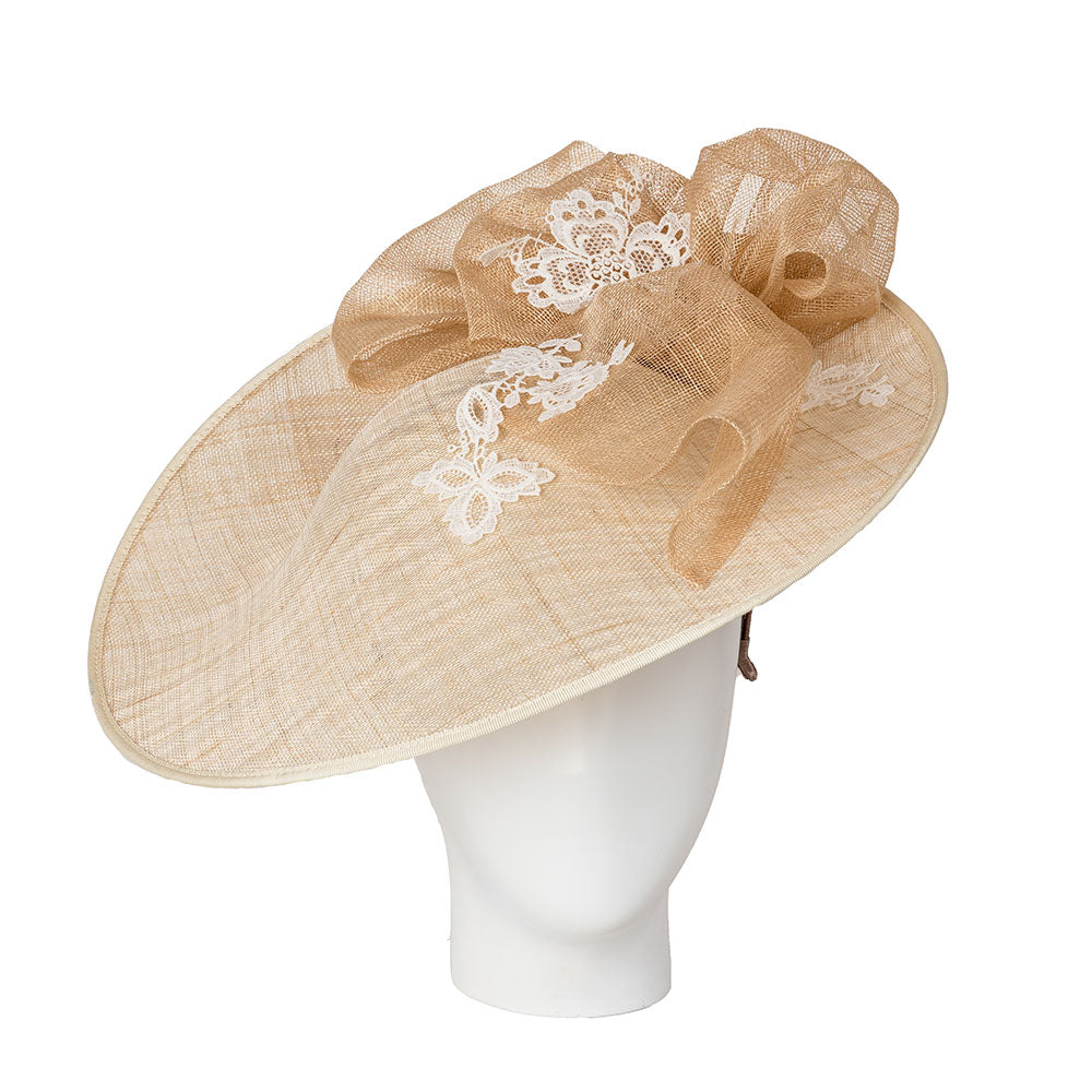 Gold disc women's wedding hat