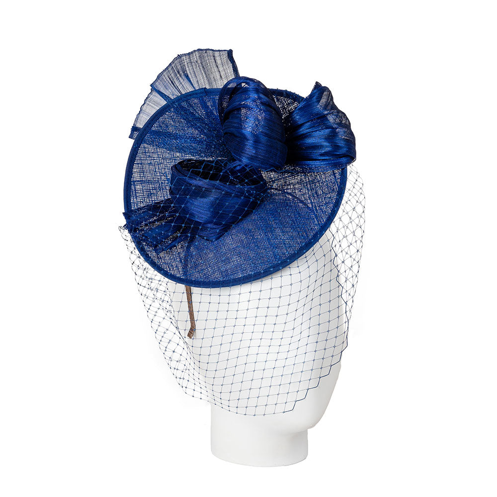 navy blue fascinator hat