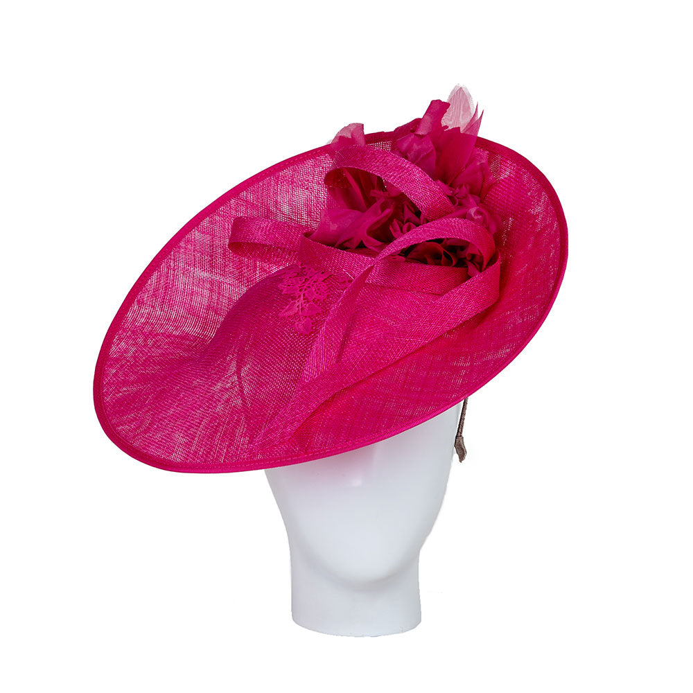 cerise wedding hat