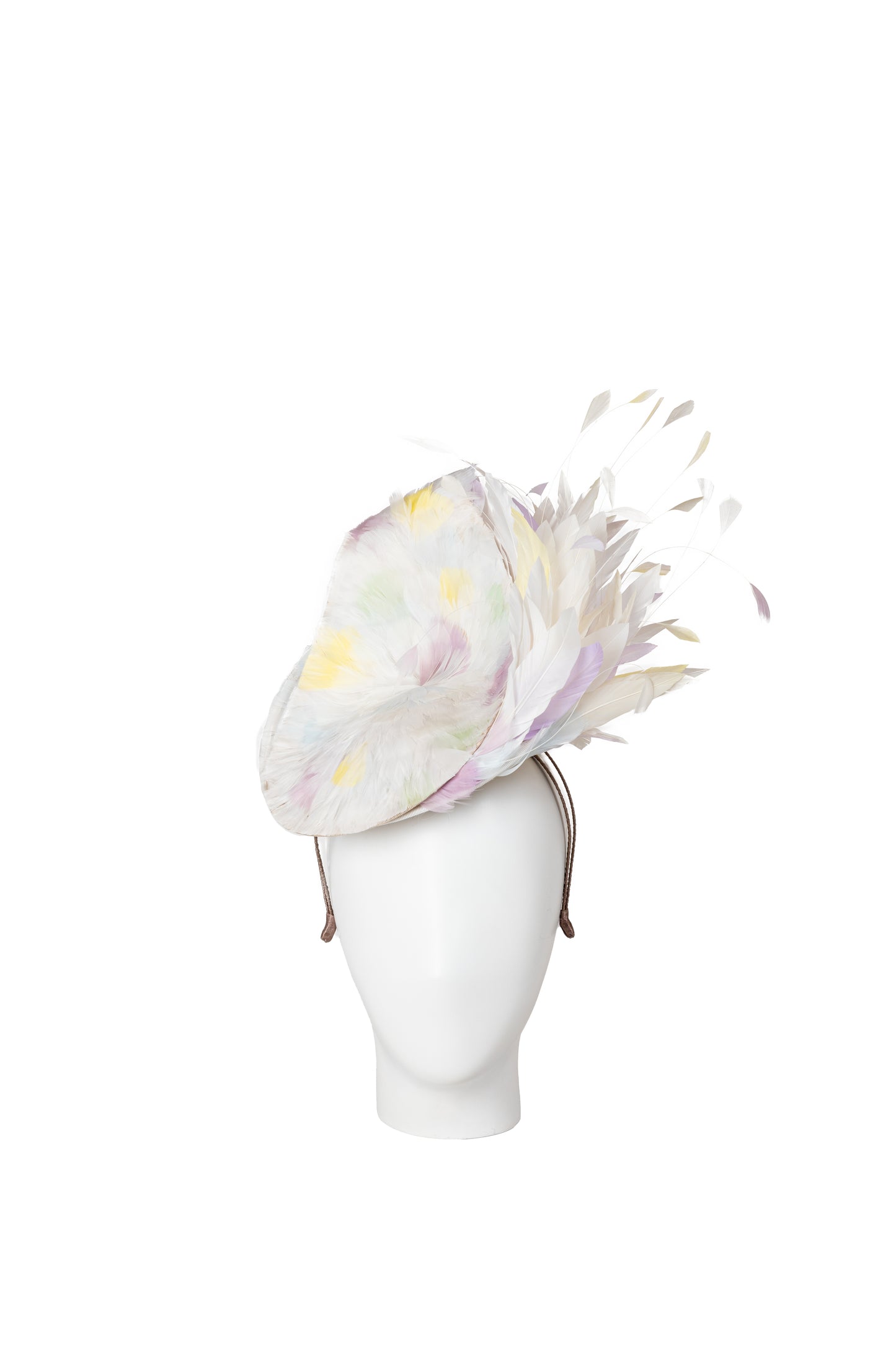 feathered designer hat