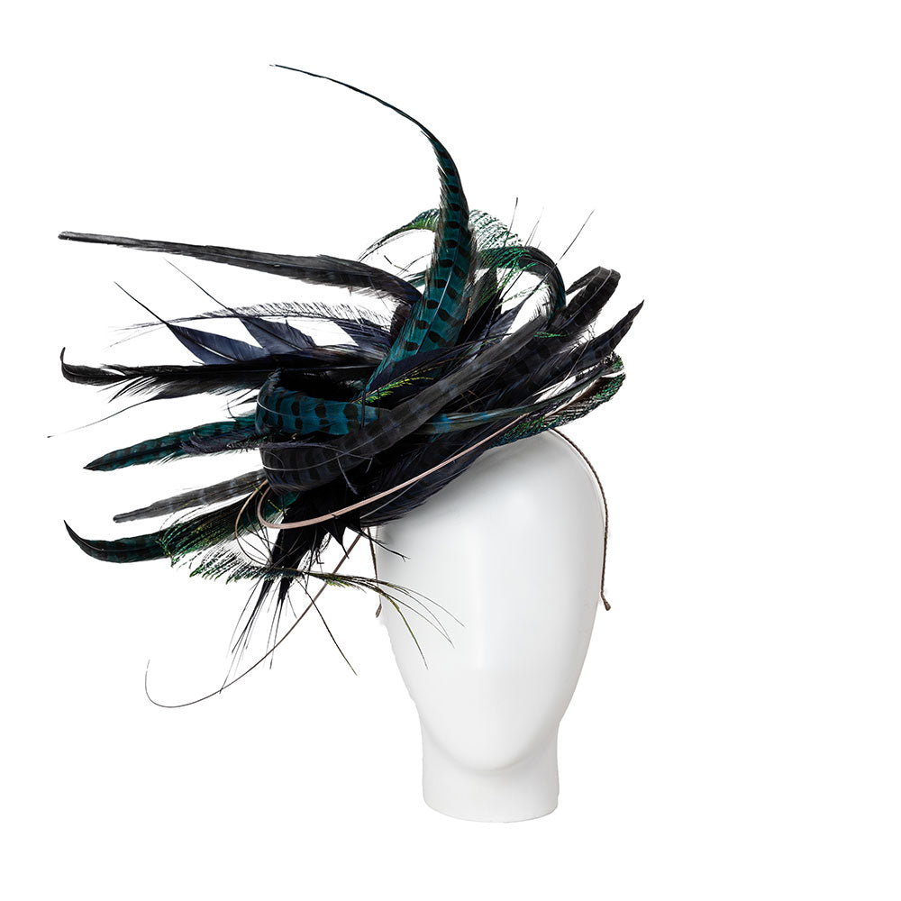 peacock feather fascinator