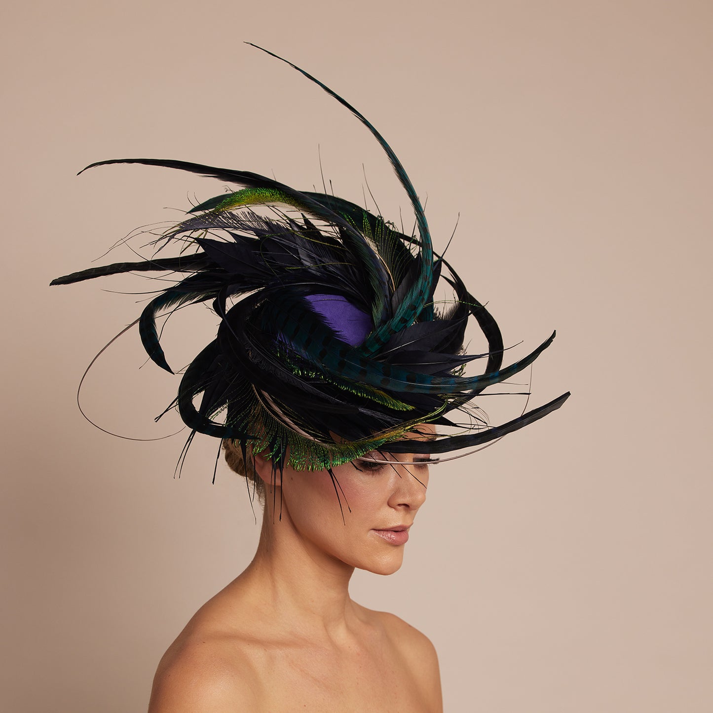 peacock feather fascinator