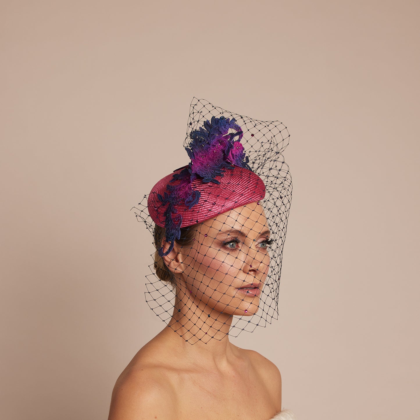 birdcage veil hat