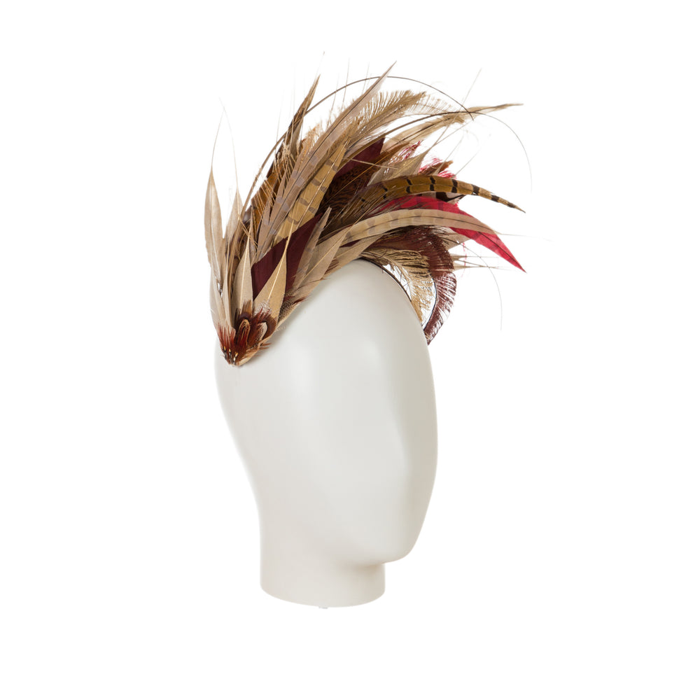 feathered designer headband