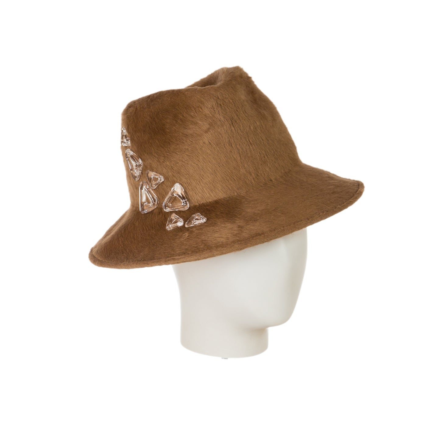 brown trilby hat