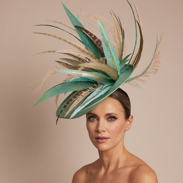 peacock feather fascinator wedding