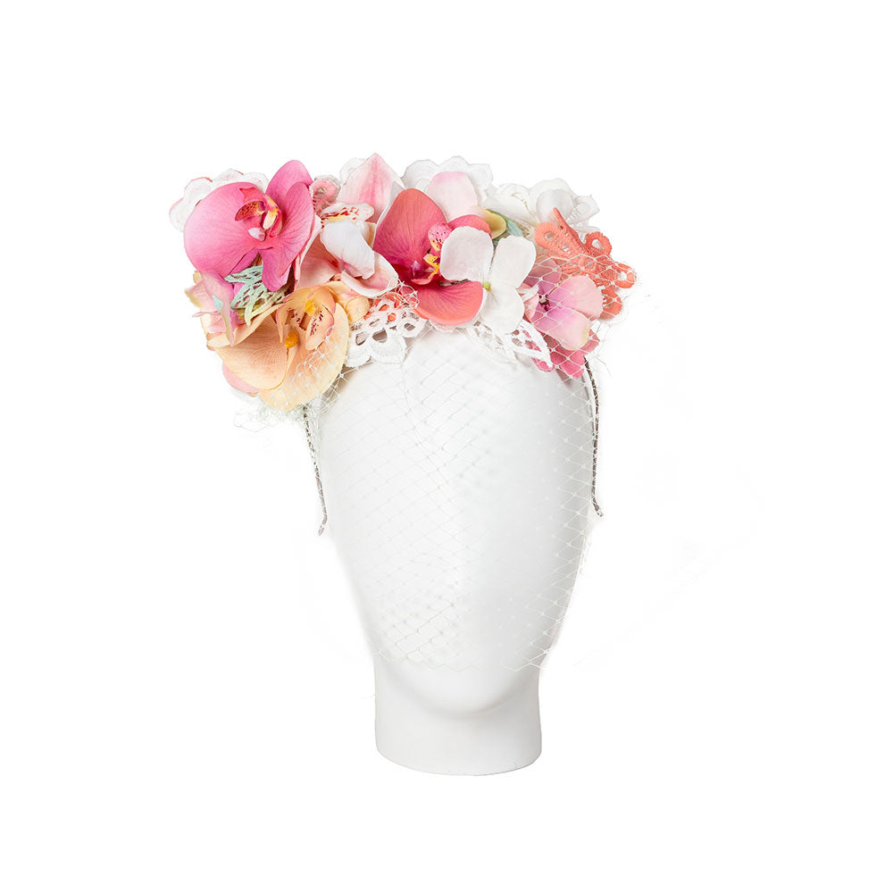 floral headpiece wedding