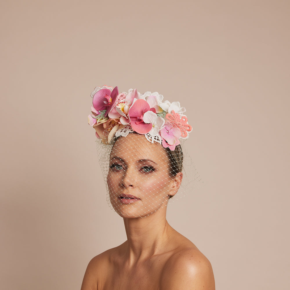 floral headpiece wedding