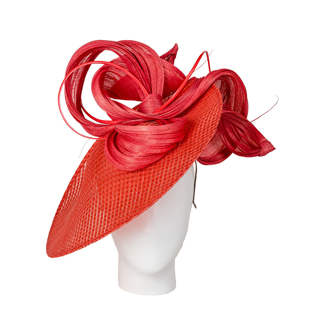 Red Ruffle Ascot Red Royal Ascot Hat | Vivien Sheriff