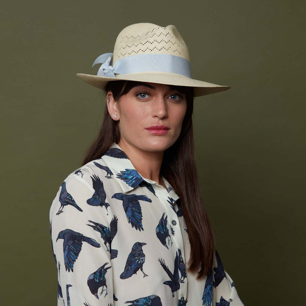 narrow brim panama hat