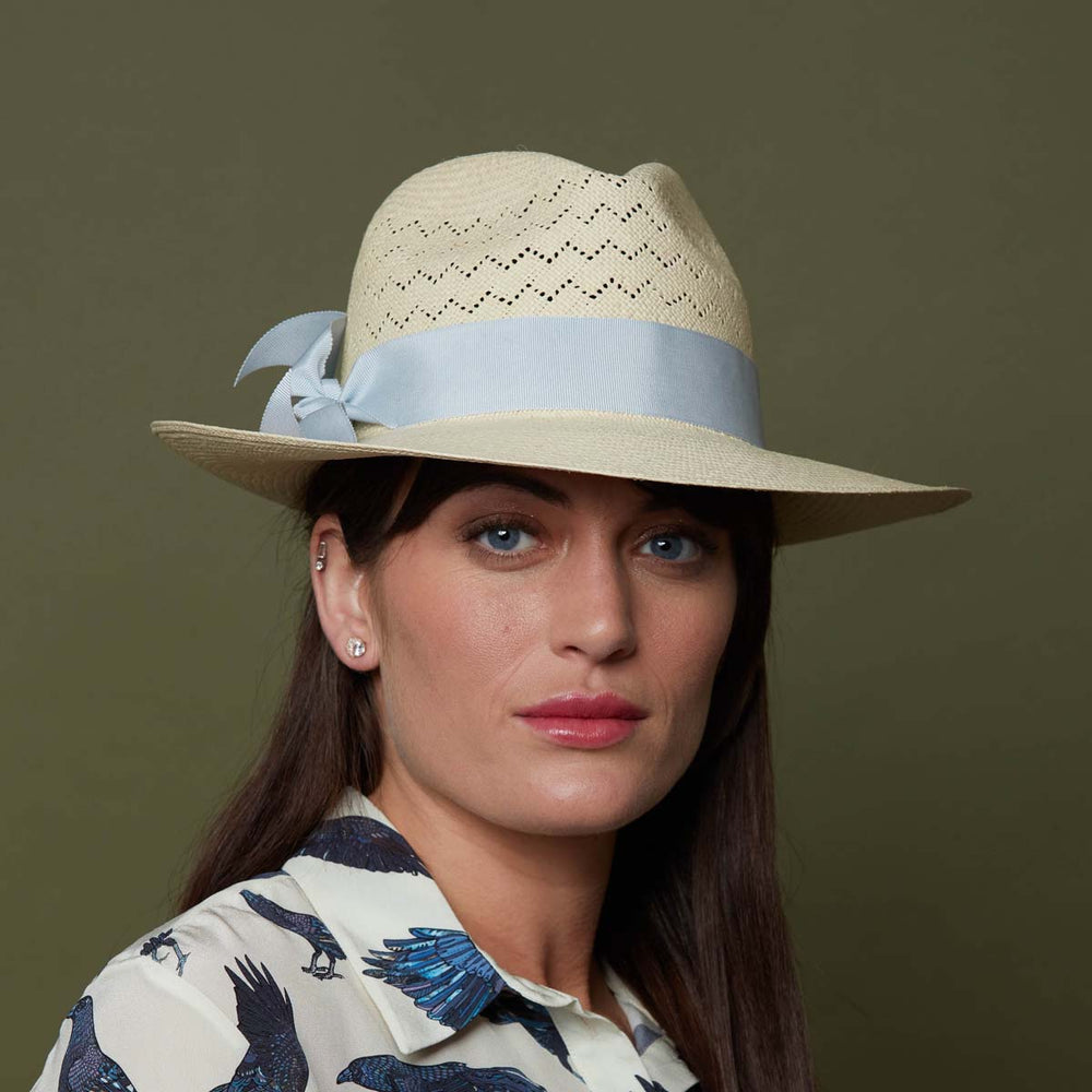 narrow brim panama hat