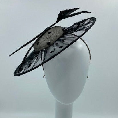 black fascinator wedding