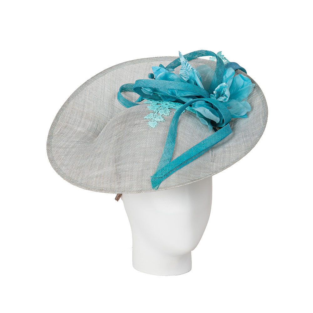 aqua blue disc hat