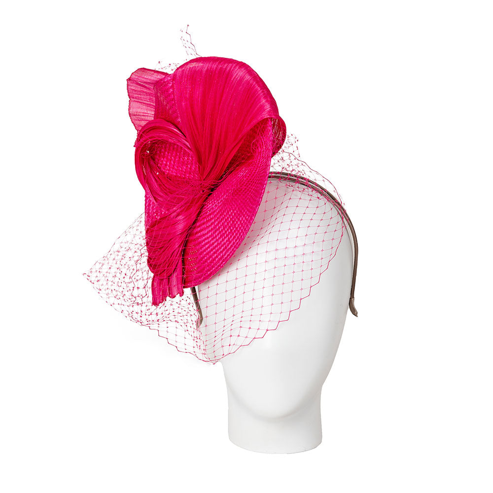 cerise pink fascinator