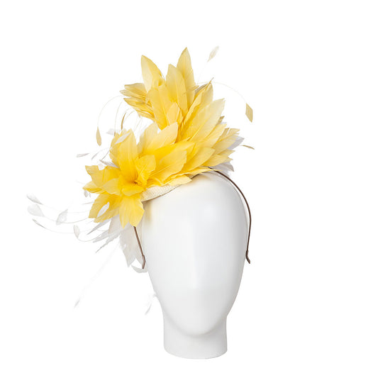 yellow wedding hat