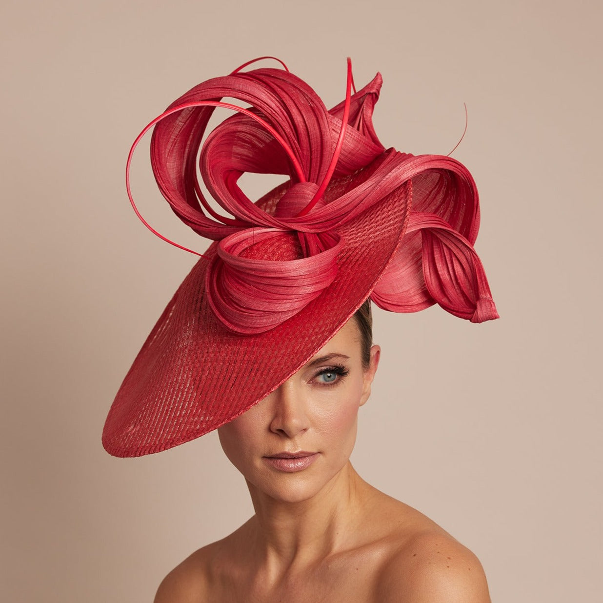 Red Royal Ascot Hat | Vivien Sheriff